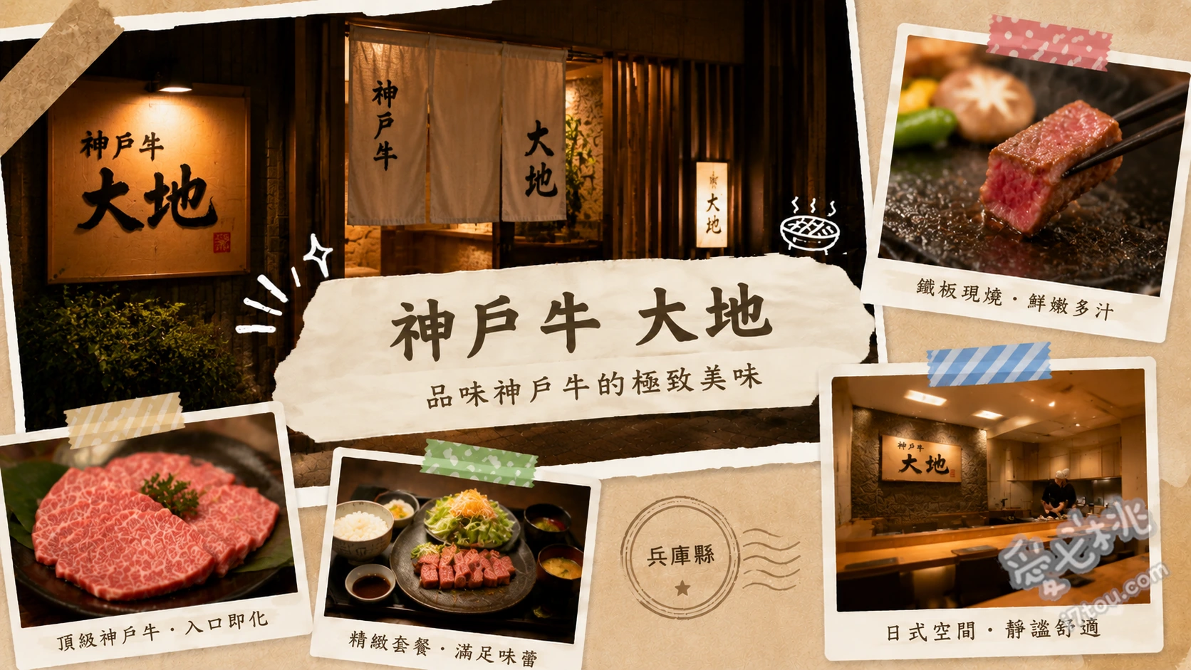 神戸牛 大地｜南京町旁頂級神戶牛鐵板燒，入口即化的高CP值享受 神戶牛極上赤身牛排、神戶牛沙朗牛排、神戶牛炙燒壽司