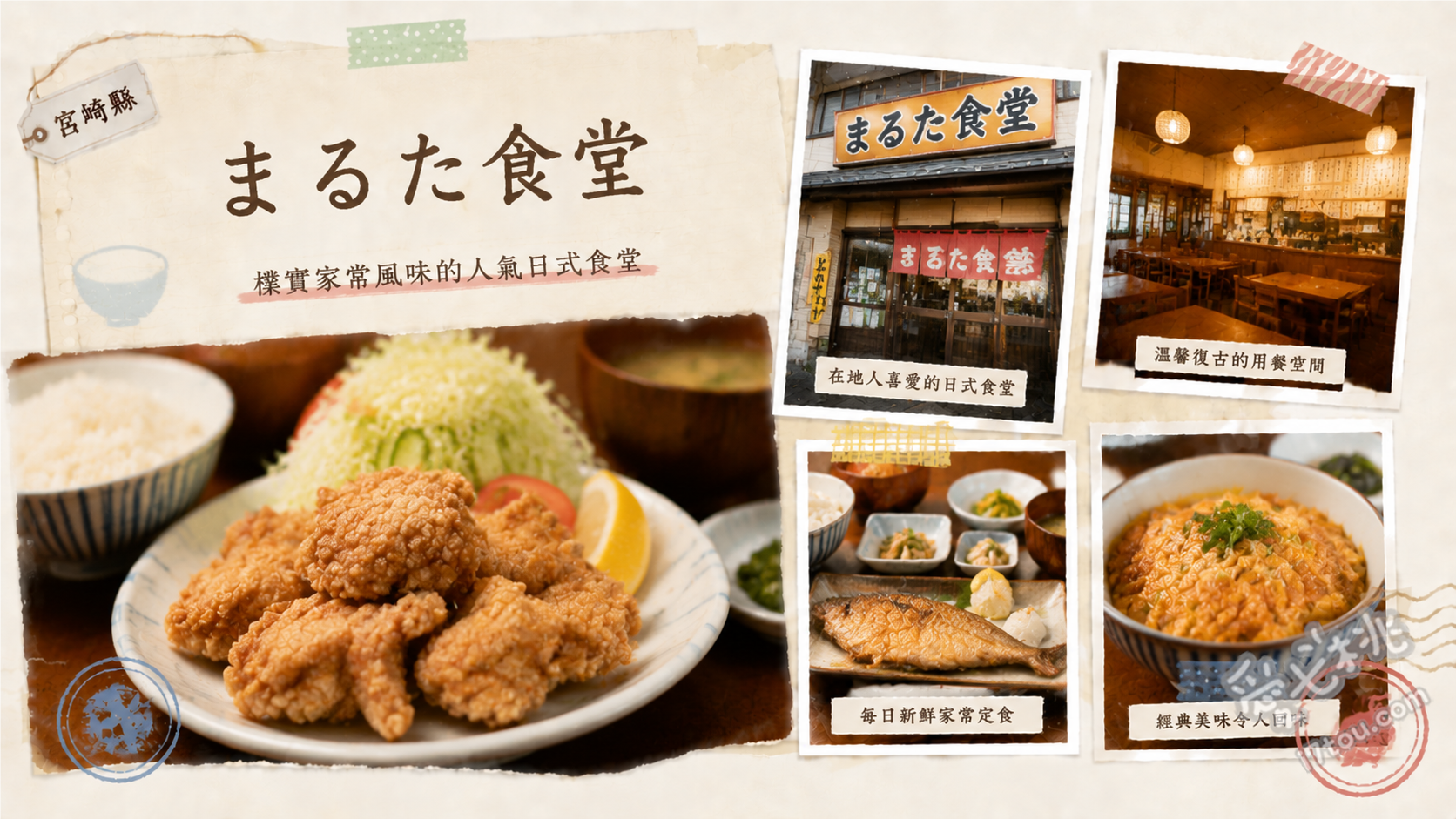 まるた食堂｜宮崎都城在地激推大份量定食，排隊也甘願 大人版兒童餐 (スペシャル定食)、南蠻雞乾咖哩套餐、鐵板天空牛綜合定食