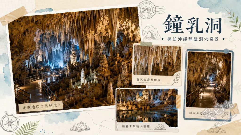 CAVE OKINAWA鐘乳洞｜沖繩中部秘境，夢幻點燈與心型岩 尋找結緣心型岩、欣賞罕見紅白鐘乳石、彩色點燈鐘乳石大廳