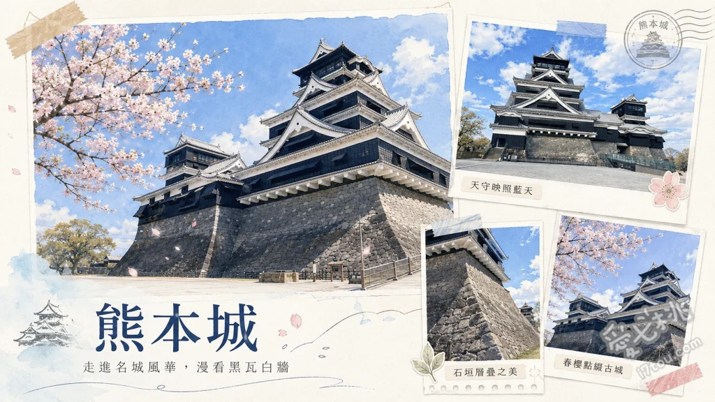 熊本城｜日本三大名城天守閣修復重啟，交通門票與城彩苑攻略 天守閣6樓展望台眺望市區、漫步天空見學步道觀察石垣修復、穿越日本罕見的地下防禦建築闇之通路