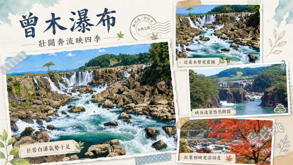 曾木瀑布｜鹿兒島東洋尼加拉瀑布，免費紅葉絕景與發電廠遺構 曾木瀑布透明玻璃觀景台、曾木發電廠遺構、清水神社與心型繪馬