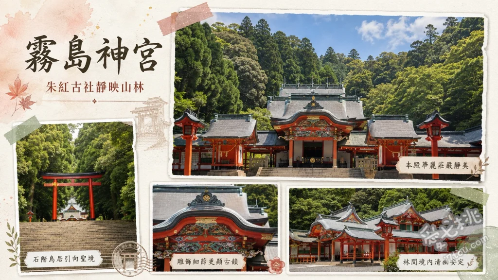 鹿兒島霧島神宮｜南九州最大千年國寶神宮，賞楓與親子能量景點 國寶朱紅神殿與龍柱、800年樹齡的巨大御神木、九面御守與四種特色神籤