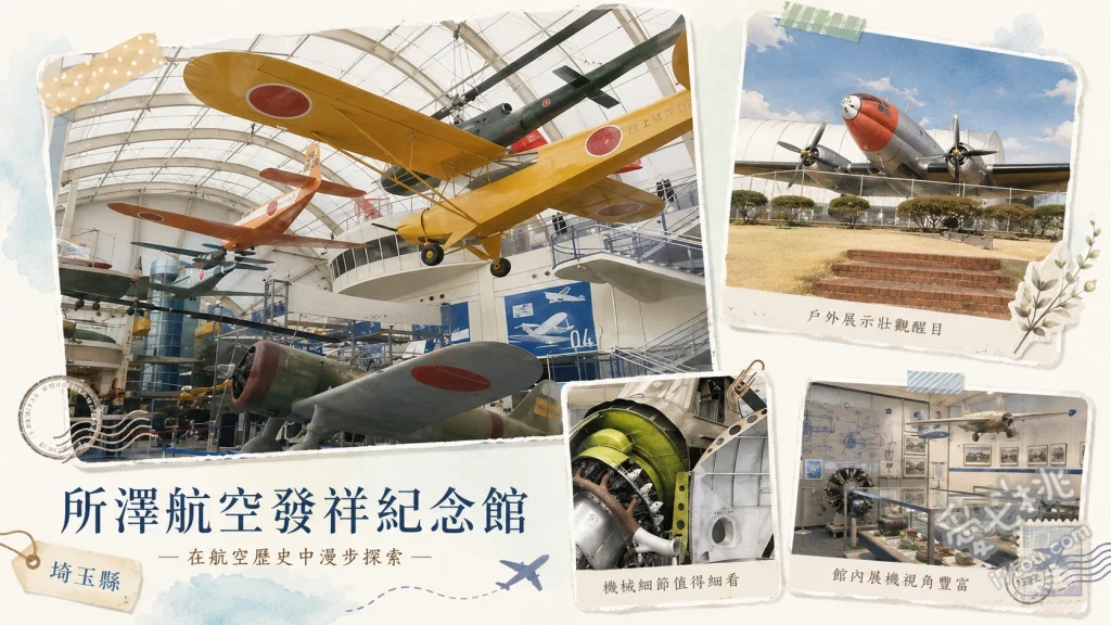 所澤航空發祥紀念館｜日本首座機場舊址，航空迷與親子必訪 實體退役飛機與直升機展示、超人氣飛行模擬器駕駛體驗、Space Walker無重力體驗裝置