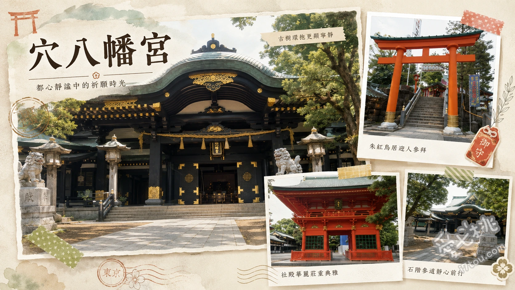 東京穴八幡宮|早稻田必訪求財聖地,一陽來復御守求財指南 求取期間限定一陽來復御守、欣賞黑金配色的壯麗社殿與紅鳥居、尋找德川家光奉納的布袋尊水缽與流鏑馬像