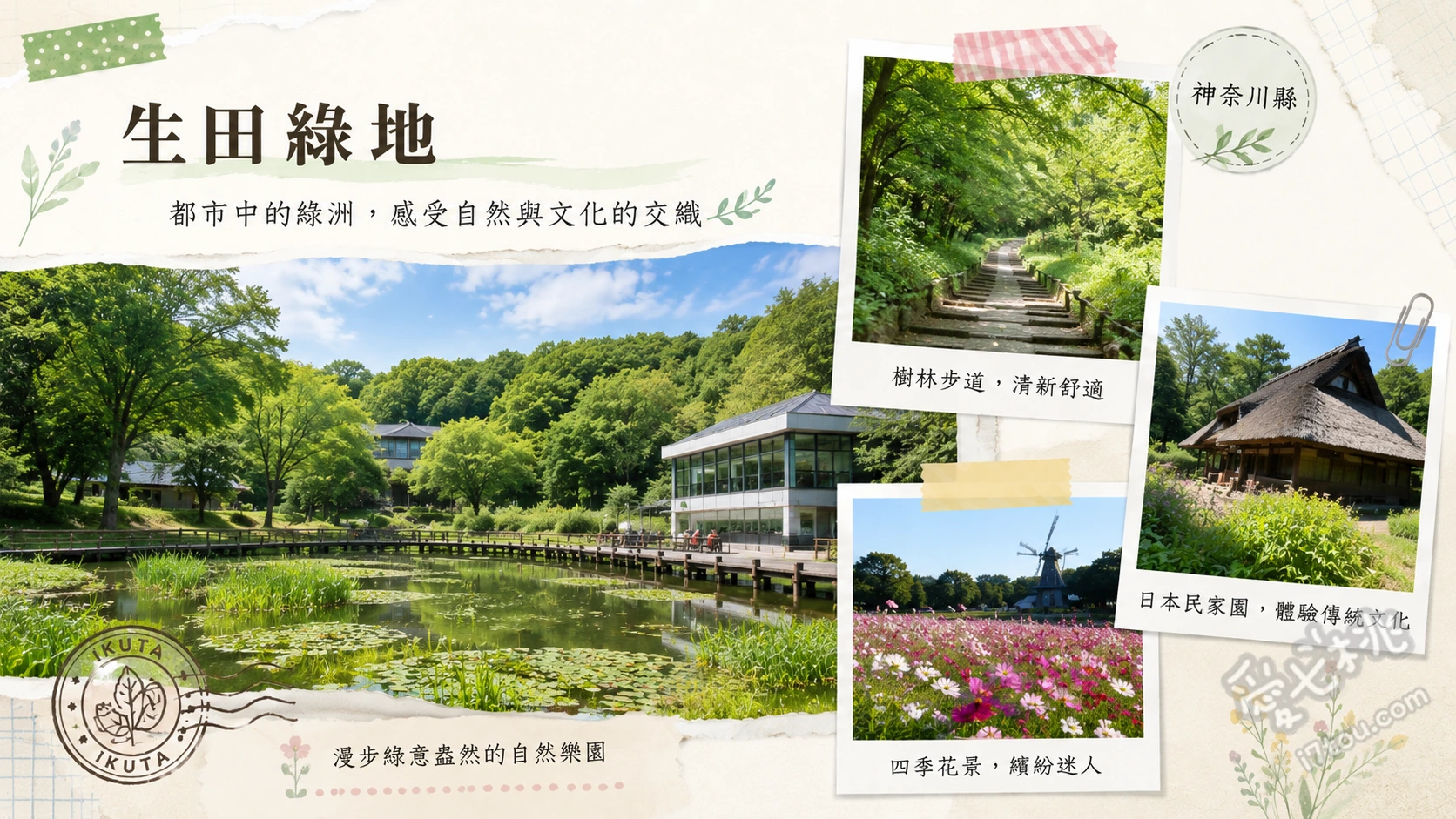 生田綠地|川崎免費高CP值賞櫻與古民家自然景點推薦 枡形山展望台登高賞景、漫步絕美水杉林步道、探索日本民家園傳統建築
