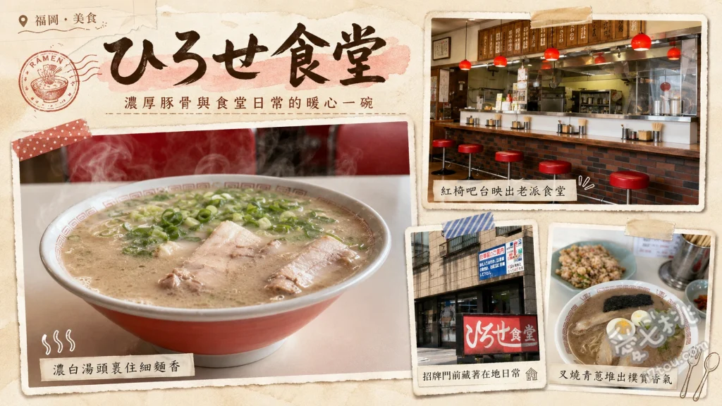ひろせ食堂｜久留米傳奇拉麵與巨量炒飯，龍之家傳承重生的必吃名店 招牌巨無霸炒飯、經典豚骨拉麵、拉麵炒飯雙享套餐