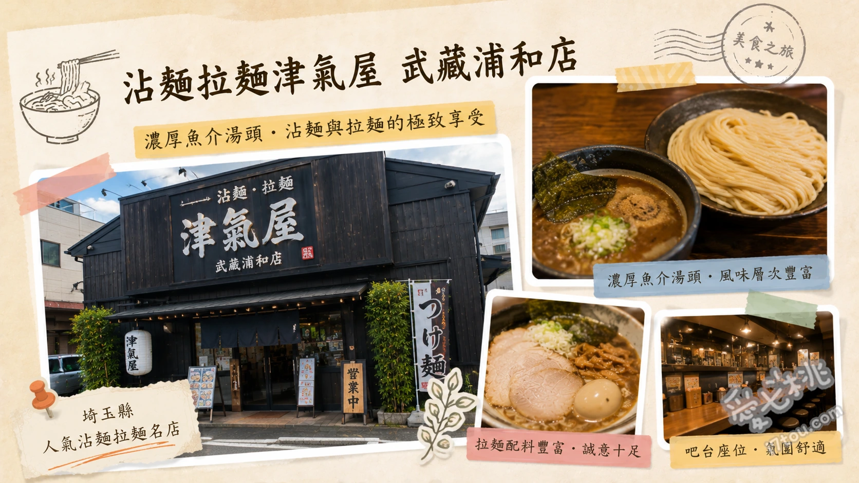 沾麵拉麵津氣屋 武藏浦和店｜埼玉必吃濃厚海鮮豚骨沾麵 極致沾麵、經典沾麵、煮干沾麵
