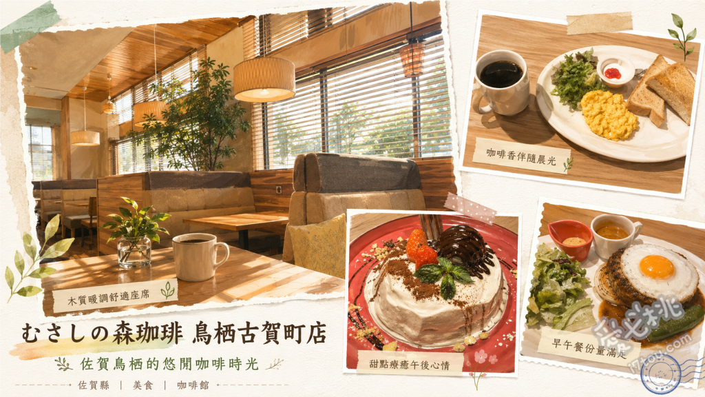むさしの森珈琲 鳥栖古賀町店｜佐賀鳥栖必吃療癒系鬆餅與早午餐 特製舒芙蕾鬆餅、蘑菇培根義大利麵、季節限定水果鬆餅