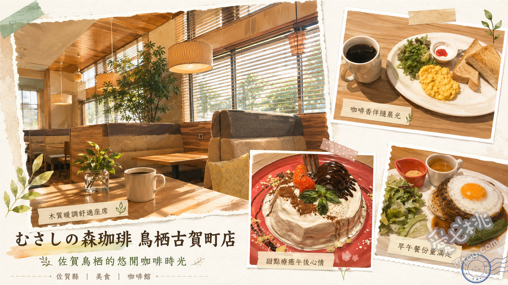 むさしの森珈琲 鳥栖古賀町店｜佐賀鳥栖必吃療癒系鬆餅與早午餐 特製舒芙蕾鬆餅、蘑菇培根義大利麵、季節限定水果鬆餅