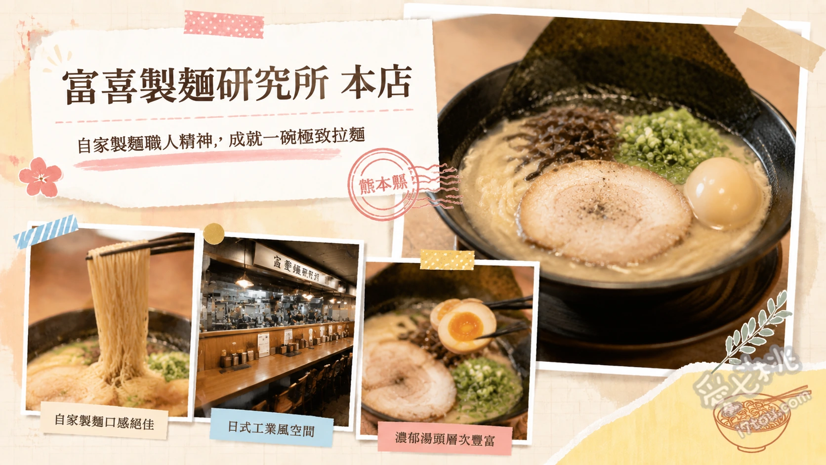 富喜製麺研究所本店｜熊本益城必吃老字號製麵所極品沾麵 昆布水沾麵、中華蕎麥麵、特製叉燒飯