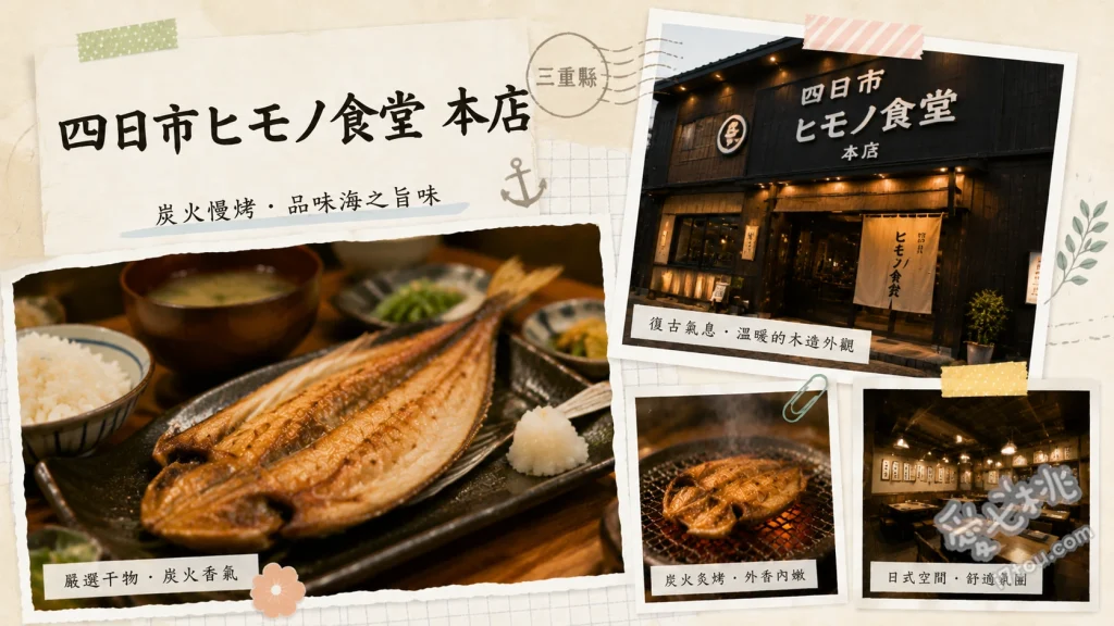 四日市ヒモノ食堂 本店｜三重必吃高CP值自選烤魚定食 昆布鯖魚定食、鮭魚腹肉 (サーモンハラス)、自取關東煮 (牛筋、蘿蔔)