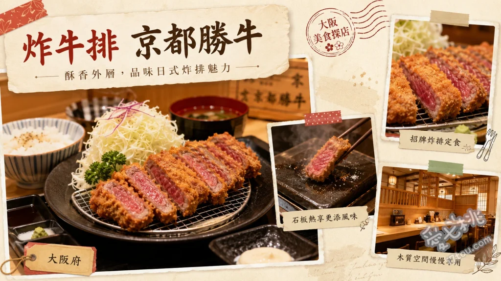 炸牛排京都勝牛新大阪站｜60秒酥炸黑毛和牛與無限續飯 黑毛和牛炸牛排膳、牛肋眼炸牛排膳、牛翼板肉炸牛排膳