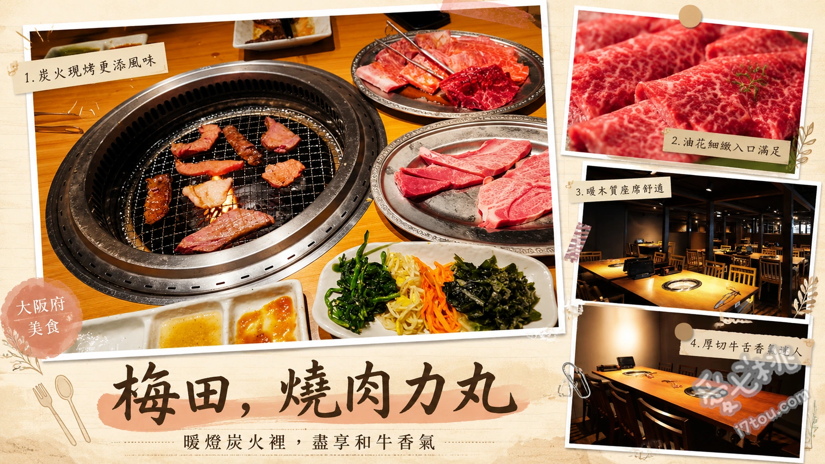 大阪梅田美食｜燒肉力丸東通店：高CP值和牛吃到飽推薦 A4國產黑毛和牛、厚切牛排、上等蔥鹽牛舌