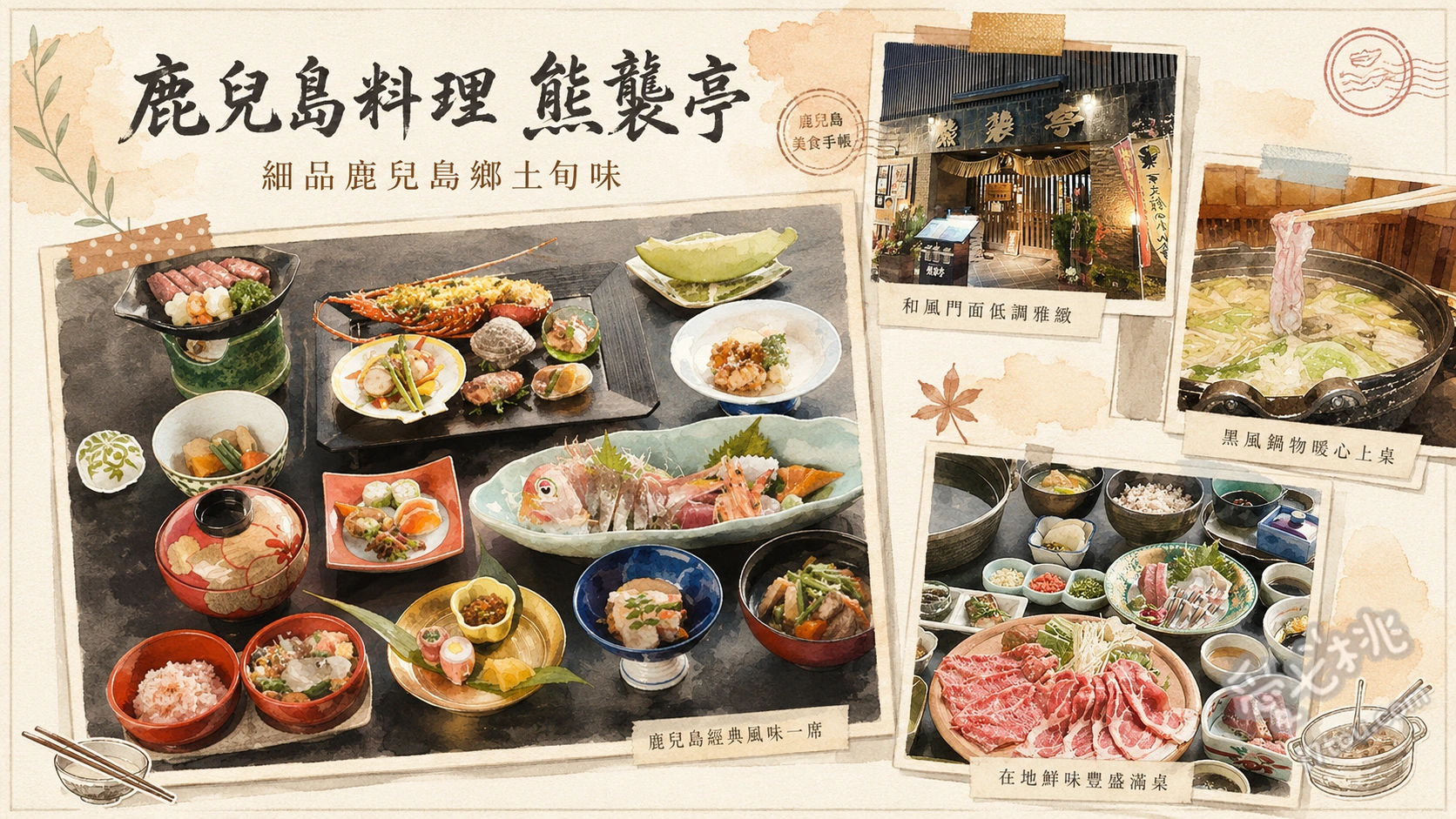 鹿兒島熊襲亭｜必吃黑豬肉涮涮鍋與正統薩摩鄉土料理 黑豬肉涮涮鍋、薩摩燉豬肋排、丁香魚刺身