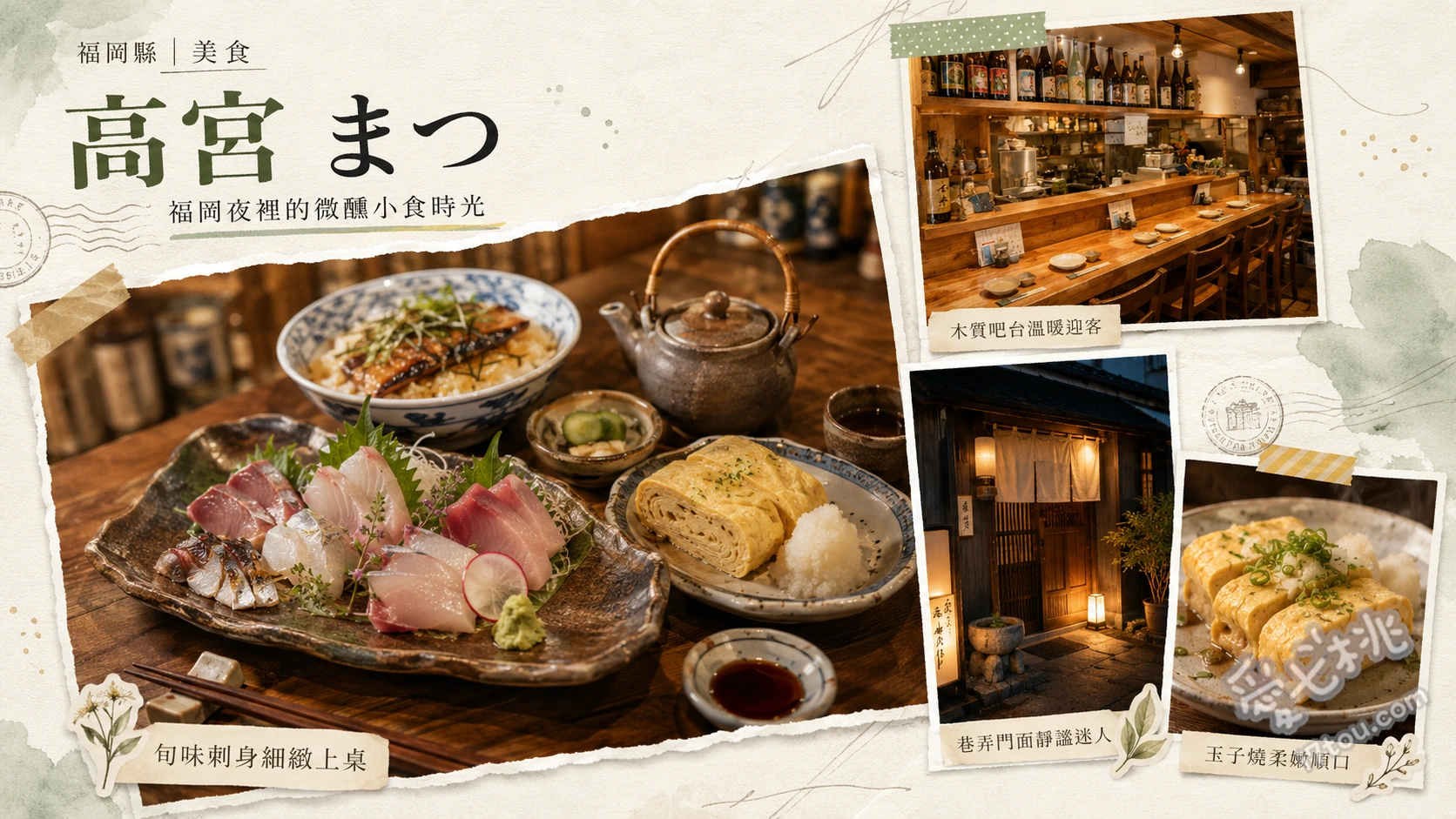 福岡高宮站人氣居酒屋：高宮まつ｜必吃活魷魚生魚片與精緻和食 活魷魚生魚片、翡翠豆春捲、芝麻鯖魚