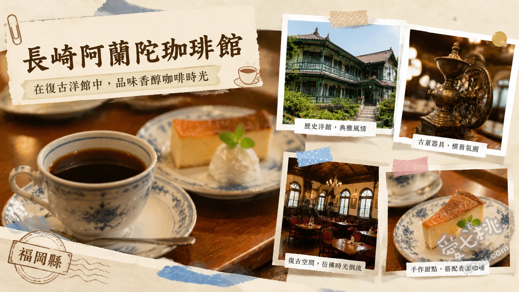 福岡長崎阿蘭陀珈琲館｜隱身山丘的復古洋房與絕品什錦麵 長崎什錦麵、長崎風味奶昔、荷蘭式冰咖啡