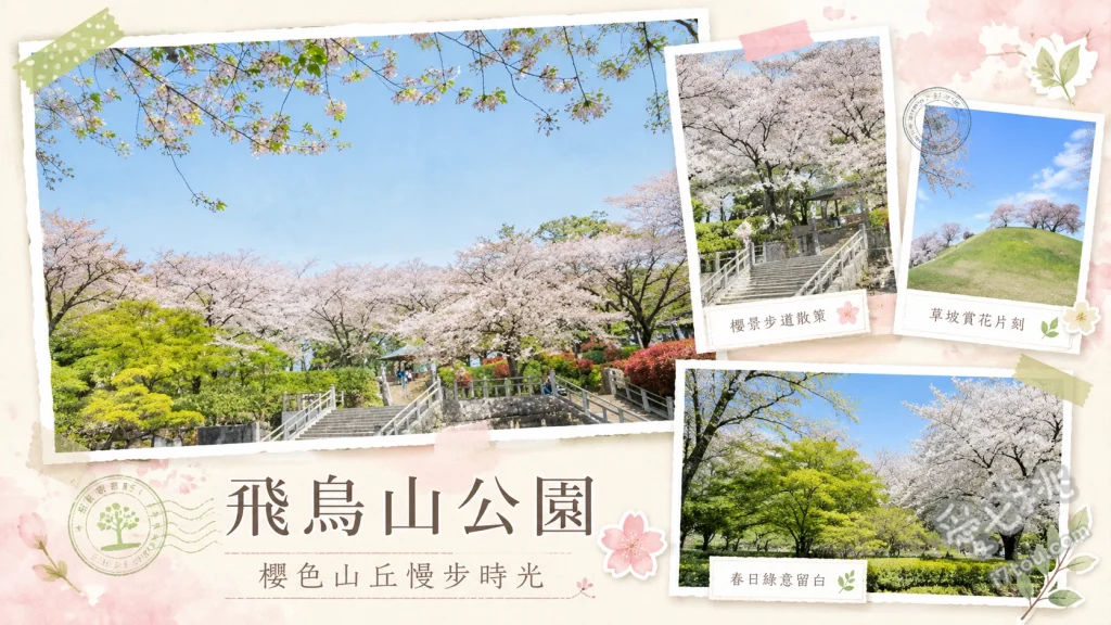 飛鳥山公園｜東京免費賞櫻與親子景點推薦，搭蝸牛纜車賞櫻花 免費搭乘蝸牛造型單軌纜車、城堡造型溜滑梯與退役火車展示、天橋俯瞰都電荒川線與櫻花同框