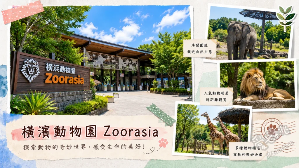 橫濱動物園 Zoorasia｜日本最大級沉浸式生態動物園 尋找世界珍稀神獸歐卡皮鹿、非洲大草原區觀賞獵豹與草食動物混養、挑戰超大型兒童戶外遊具區