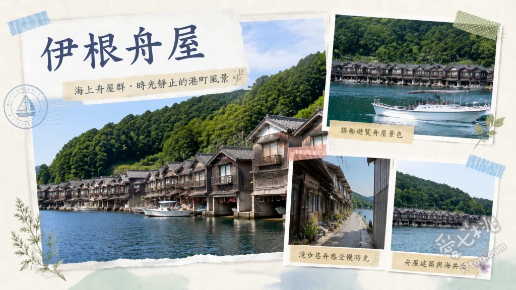 伊根舟屋｜海之京都必訪秘境，絕美水上漁村與遊船餵海鷗攻略 搭乘伊根灣遊覽船餵海鷗、漫步傳統舟屋群老街、舟屋之里公園展望台俯瞰海灣