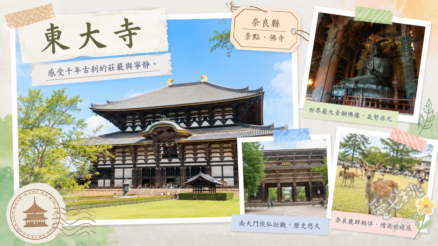 奈良東大寺｜情侶約會必訪！世界最大木造建築與震撼大佛殿 仰望15公尺高奈良大佛、挑戰鑽大佛鼻孔柱洞祈福、漫步至二月堂俯瞰奈良市景