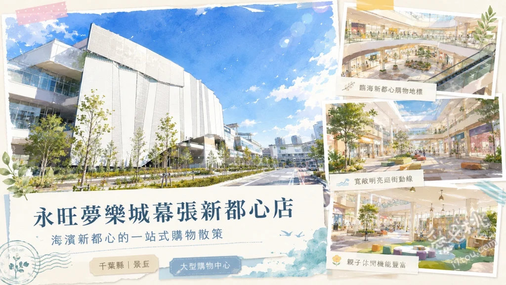 永旺夢樂城幕張新都心店｜東京近郊一日遊必逛超大型商場 吉伊卡哇鯛魚燒 (ちいかわ燒)、四大主題區域 (GRAND、EKIMAE、ACTIVE、PET)、Village Vanguard (好玩的書店與特色雜貨)