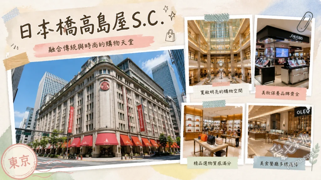 日本橋高島屋S.C.｜東京必逛百年百貨與寶可夢中心 搭乘昭和時代保留至今的手動復古電梯、朝聖東館五樓寶可夢中心DX與巨型卡比獸、欣賞本館一樓天花板的華麗和風雕刻與大理石建築