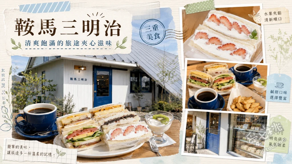 鞍馬三明治｜三重鈴鹿必吃！50種口味的人氣排隊三明治 醍醐 (納豆咖啡凍鮮奶油三明治)、牛若丸 (烤牛肉蘿蔔泥三明治)、鐵浜 (鮭魚芥末醬油三明治)