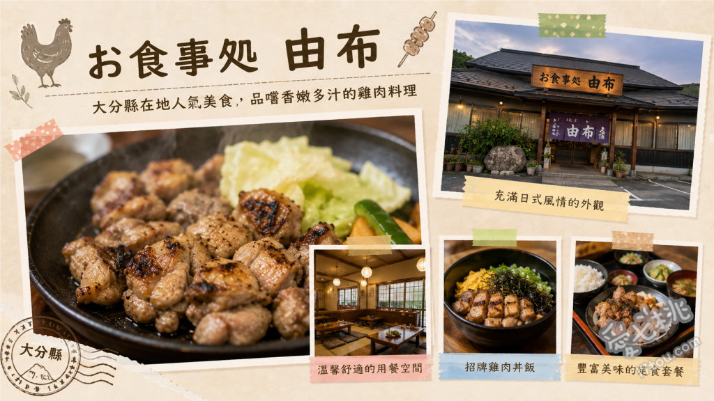 鳥料理由布｜大分佐伯必吃鐵板地雞，剪刀豪邁剪肉超痛快 由布燒定食（地雞）、由布燒Soft定食（若雞）、蔬菜炒麵