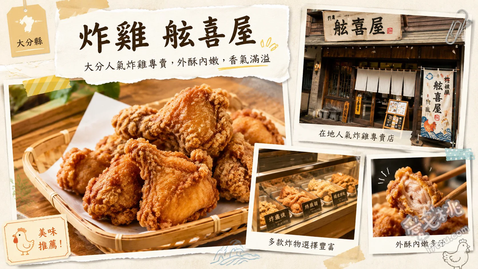 大分中津炸雞舷喜屋本店｜榮獲最高金賞，冷掉也美味的必吃名店 無骨混合炸雞、無骨雞胸肉、南蠻雞便當