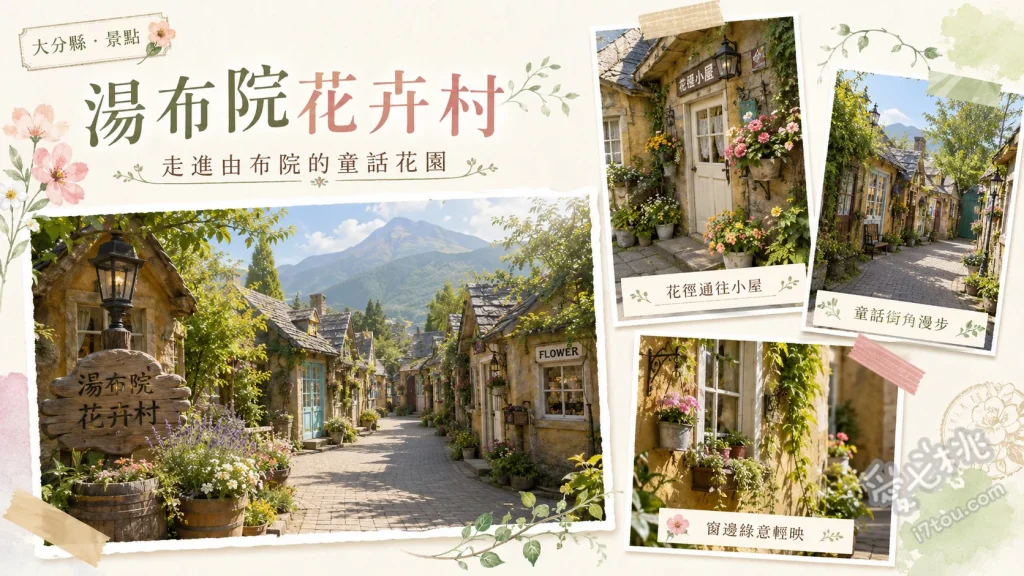 湯布院花卉村｜一秒走進歐洲童話小鎮，由布院必逛親子景點 魔法童話建築巡禮、貓頭鷹之森互動體驗、可愛動物區餵食