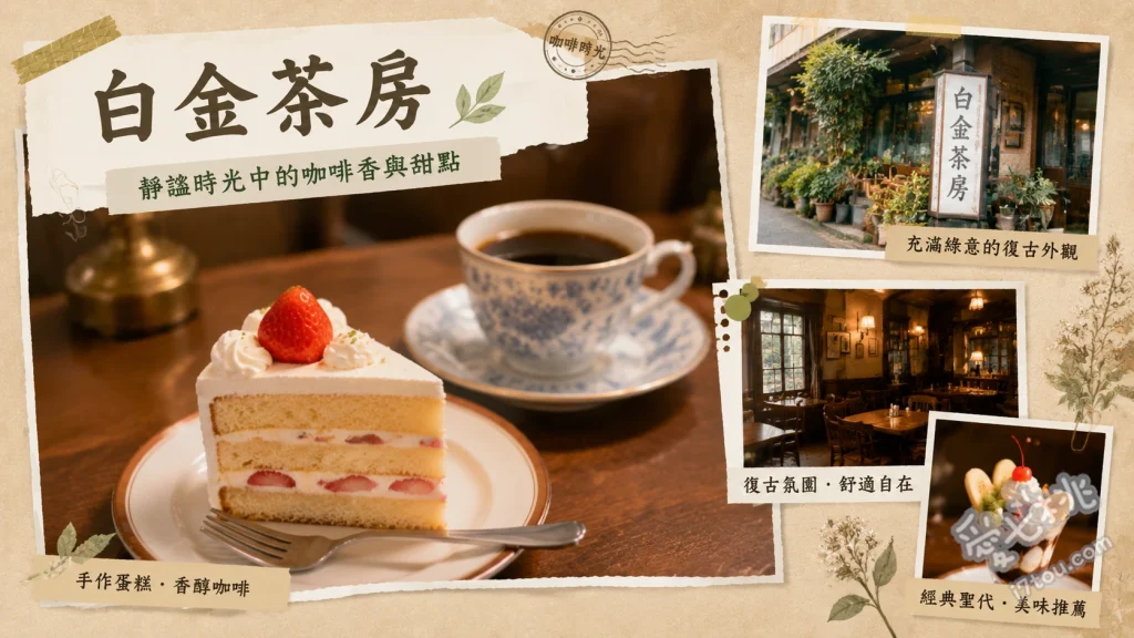 白金茶房｜福岡藥院站必吃森林系質感鬆餅咖啡廳，絕美書香空間 白金經典鬆餅、豐盛鮮蔬沙拉早午餐、滿月之夜手沖咖啡