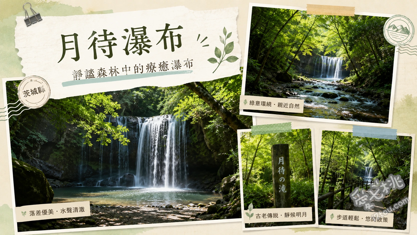月待瀑布｜茨城大子町秘境，走進水濂洞的療癒系裏見瀑布 走進瀑布內側的裏見水濂洞、尋找水量豐沛時出現的第三道親子瀑布、秋季楓葉隧道與冬季冰瀑奇景