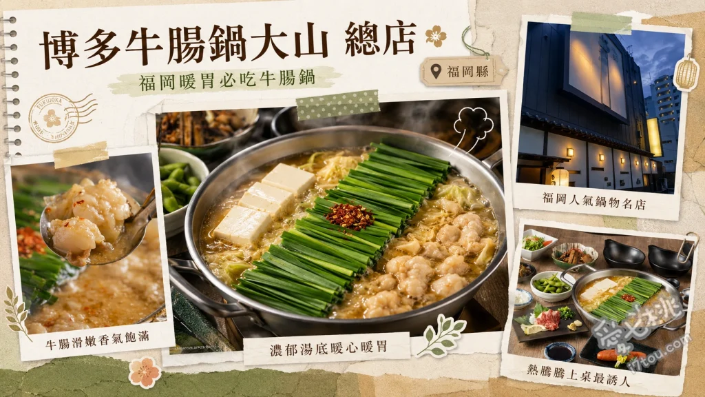 博多牛腸鍋大山總店｜福岡必吃濃厚味噌牛腸鍋與馬肉刺身 濃厚味噌牛腸鍋、馬肉刺身三拼、涼拌軟牛肚