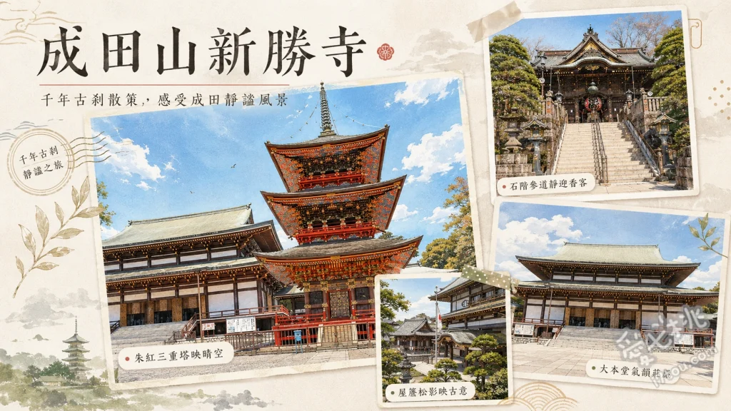 成田山新勝寺｜關東千年祈願聖地與表參道鰻魚飯半日遊 大本堂御護摩祈禱、國指定重要文化財三重塔、成田山公園四季庭園