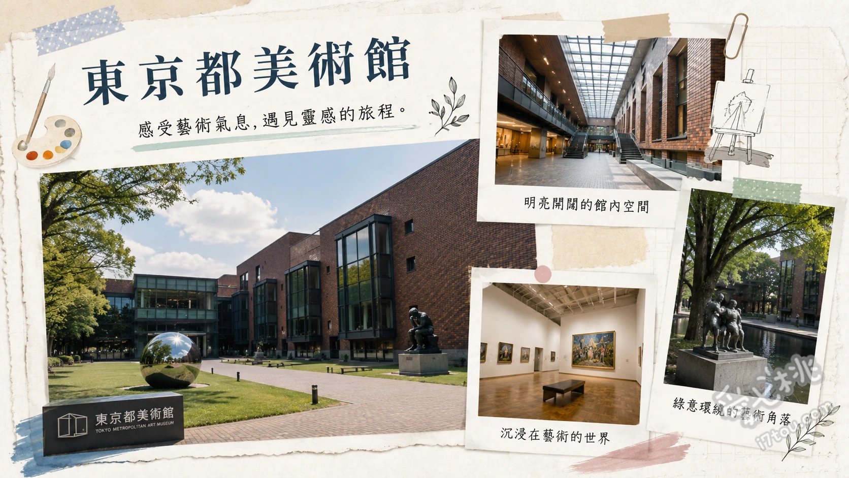 東京都美術館|上野公園免費入館!紅磚建築與當代藝術巡禮 前川國男設計的紅磚建築與中央廣場、獨家販售的美術館周邊商品、不定期舉辦的國際級特展與公募展