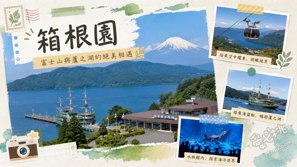 箱根園｜蘆之湖畔親子複合樂園，水族館與忍者巴士一次滿足 日本最高海拔水族館看海豹、搭乘水陸兩棲忍者巴士衝入蘆之湖、搭乘駒岳纜車登頂遠眺富士山