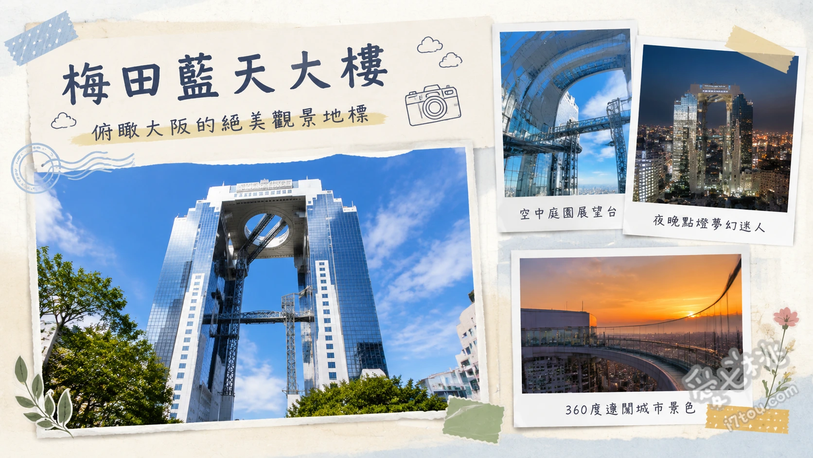 大阪梅田藍天大樓｜360度百萬夜景與星空步道觀景攻略 懸浮透明手扶梯、頂樓露天星空步道、四十樓室內環景觀景台