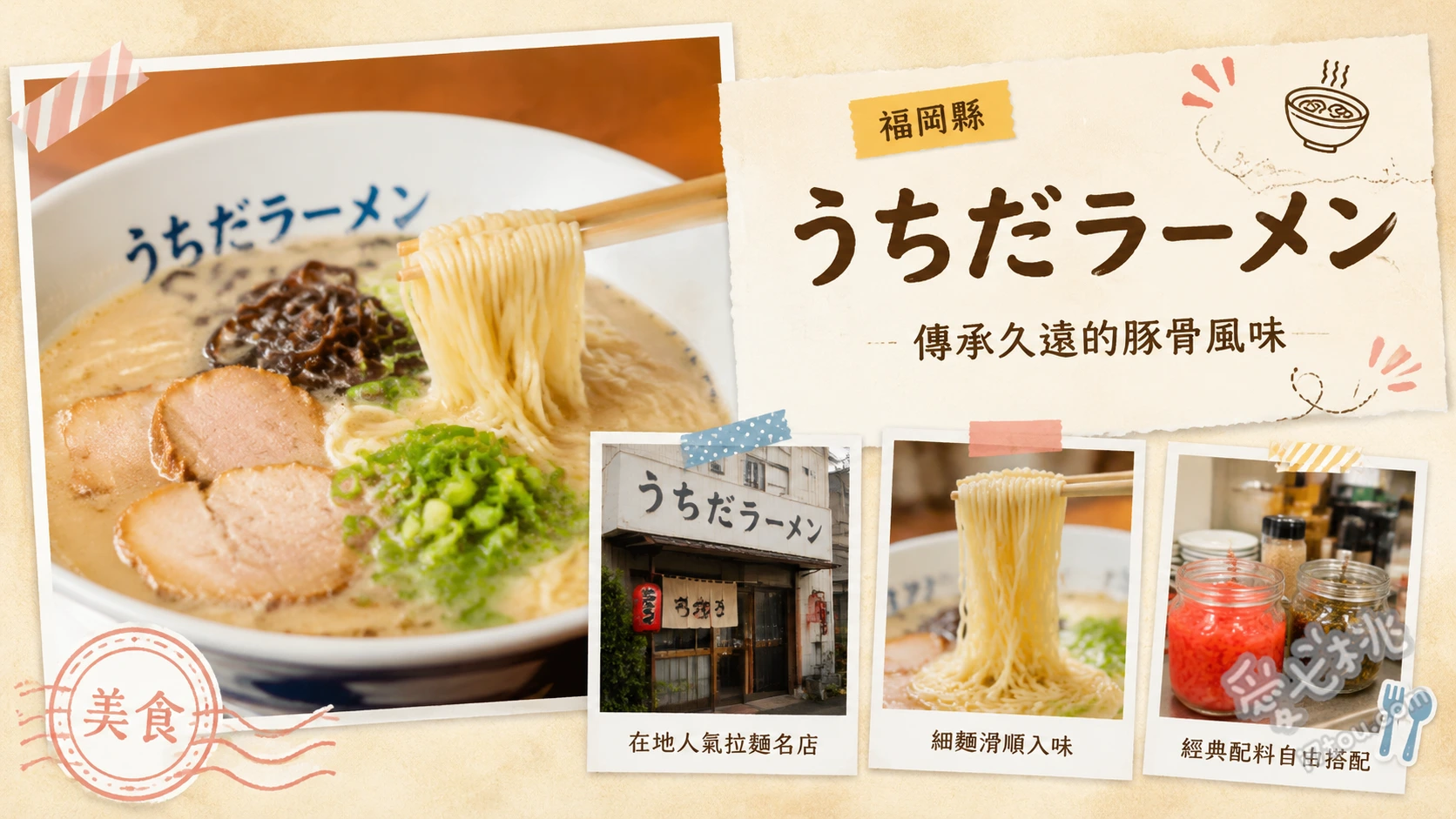 福岡筑紫野美食推薦：內田拉麵｜CP值爆表巨無霸久留米豚骨拉麵 A套餐 (拉麵與小炒飯)、盤裝什錦麵 (皿ちゃんぽん)、叉燒拉麵