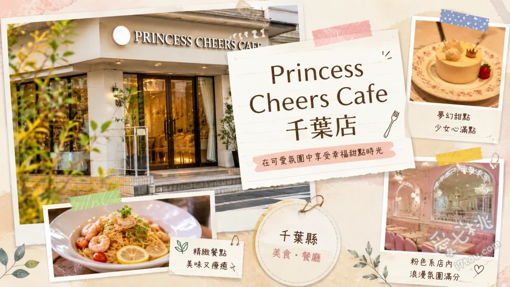Princess Cheers Cafe 千葉店｜夢幻粉色系打卡咖啡廳 雲朵明太子義大利麵、心型瑪格麗特披薩、禁忌的布丁