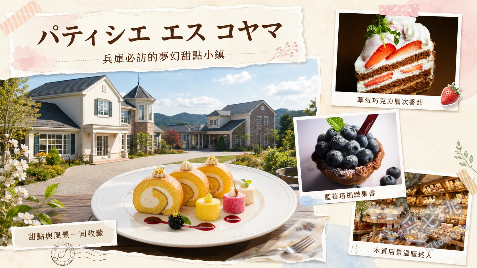 兵庫三田|パティシエ エス コヤマ:必吃小山捲與甜點村落 小山捲 (小山ロール)、小山布丁 (小山ぷりん)、小山起司蛋糕 (小山チーズ)