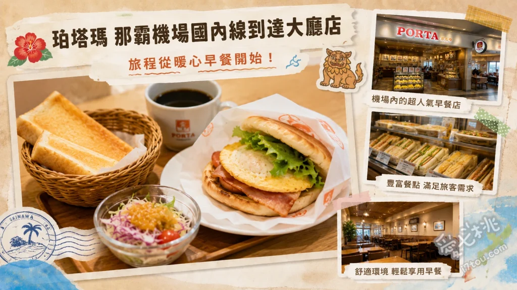 珀塔瑪那霸機場國內線店｜下機秒吃沖繩靈魂飯糰免排隊秘訣 炸沖繩苦瓜天婦羅飯糰、島豆腐厚炸油味噌飯糰、明太子美乃滋飯糰