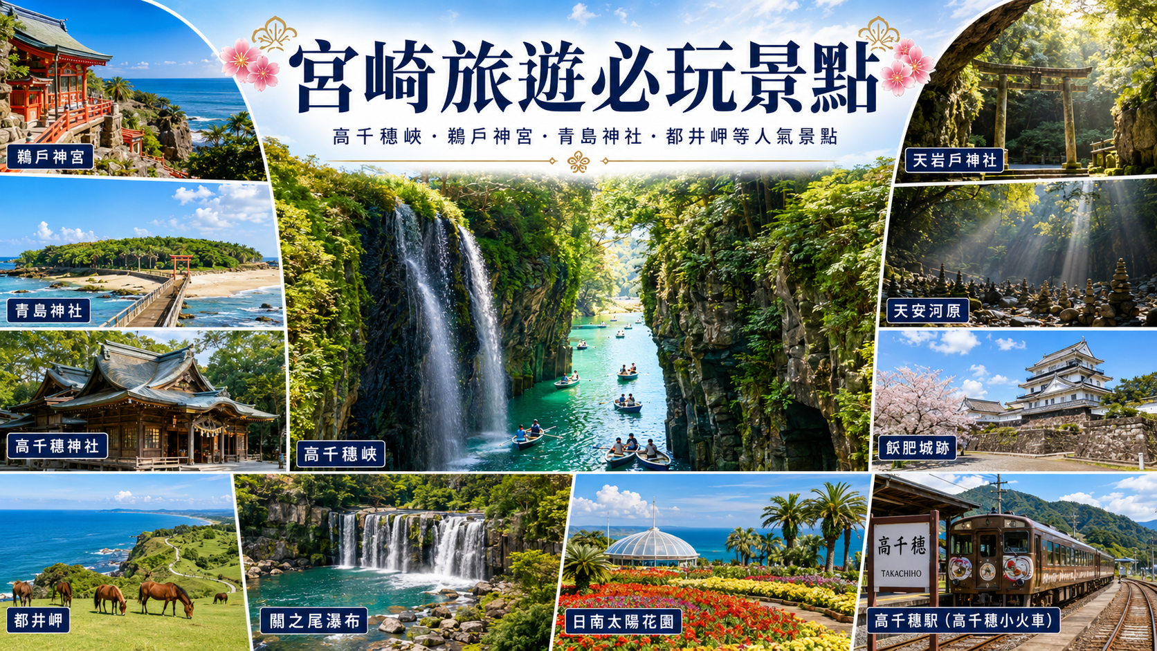 宮崎自由行景點路線|高千穗神話、日南海岸、青島神社與親子自駕
