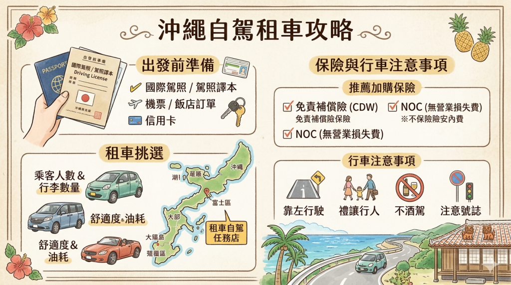 沖繩自駕租車攻略｜事前準備、租車挑選、保險與行車注意事項