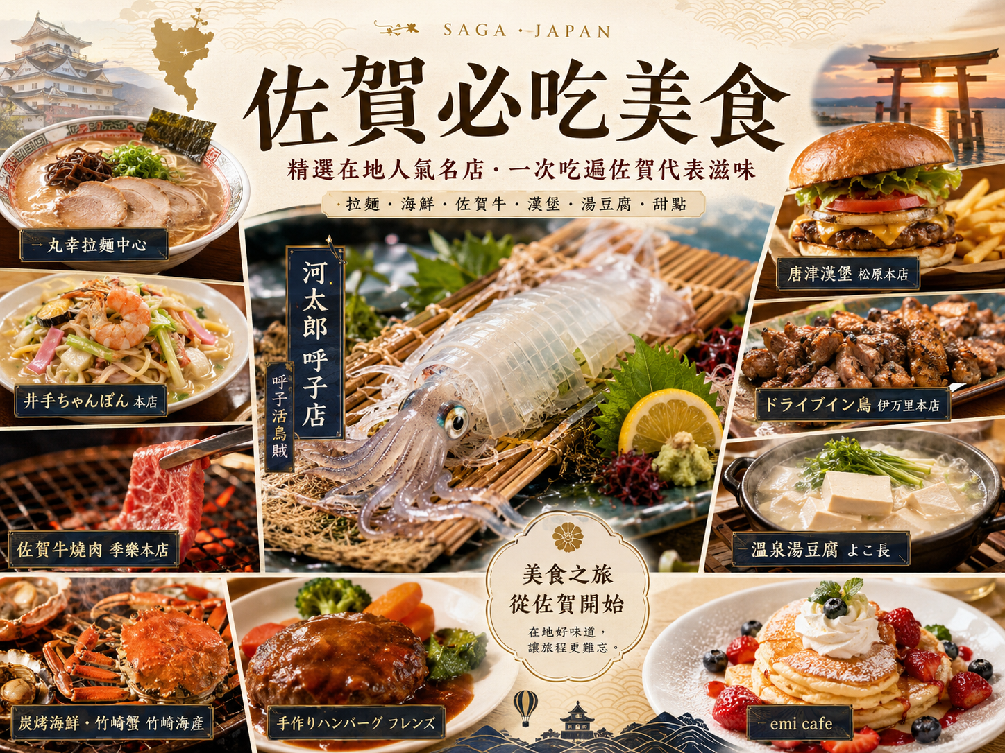 佐賀美食精選|拉麵、呼子活烏賊、佐賀牛、強棒麵與自駕必吃餐廳