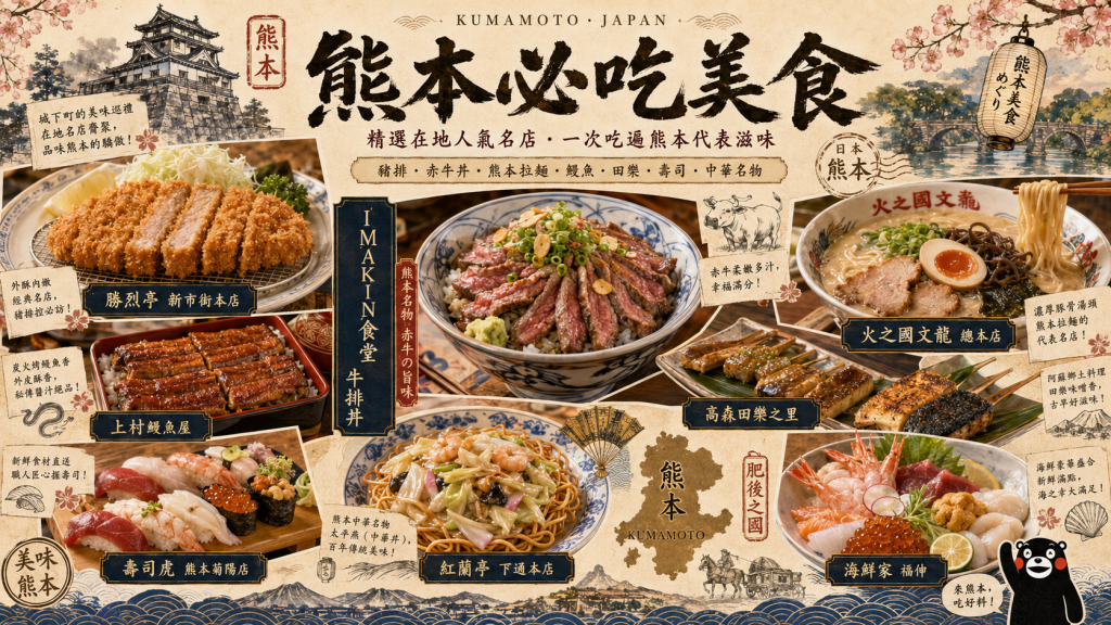熊本美食精選｜炸豬排、赤牛丼、熊本拉麵、燒肉與在地必吃餐廳