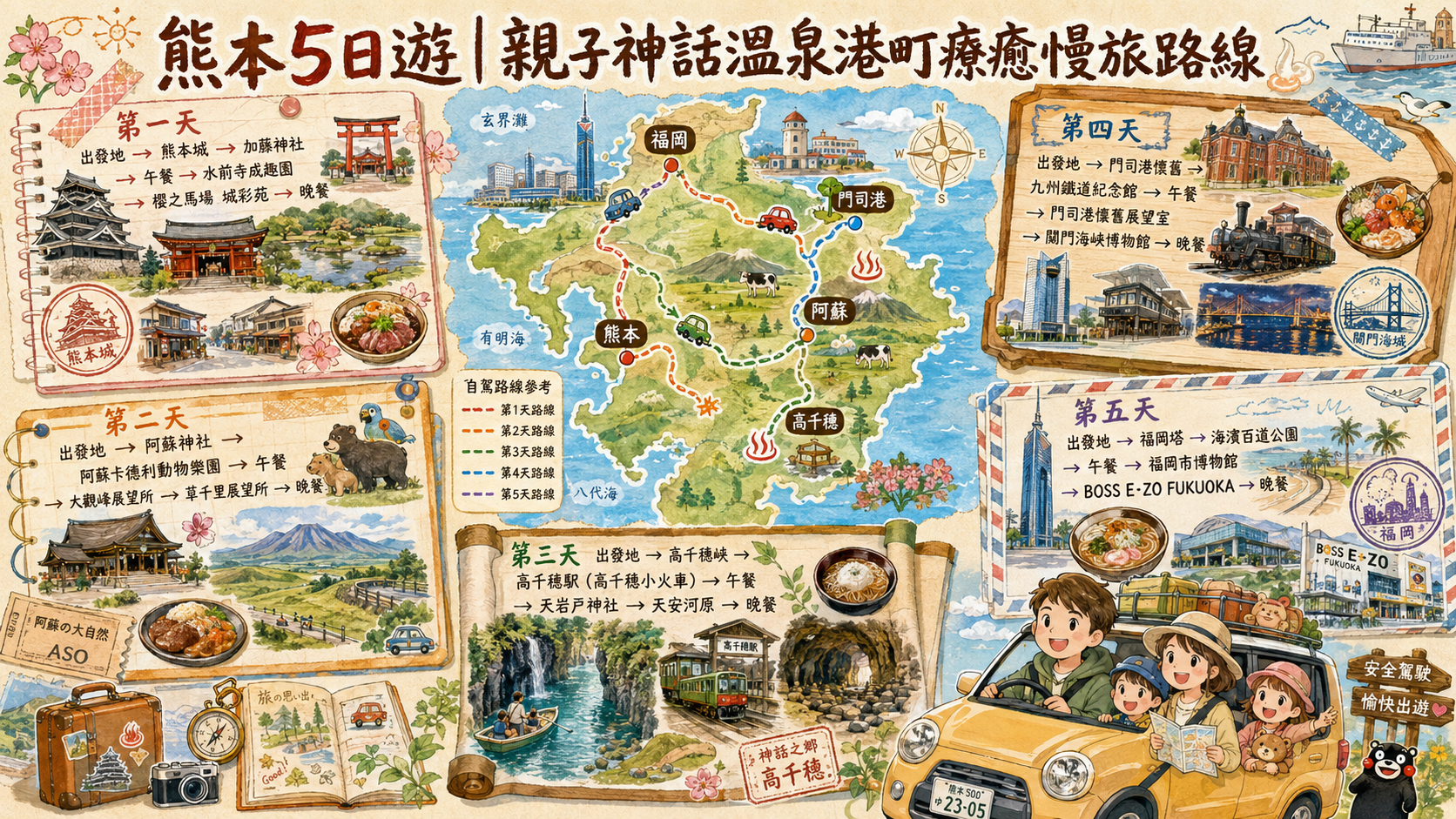 熊本5日遊｜親子神話溫泉港町療癒慢旅路線