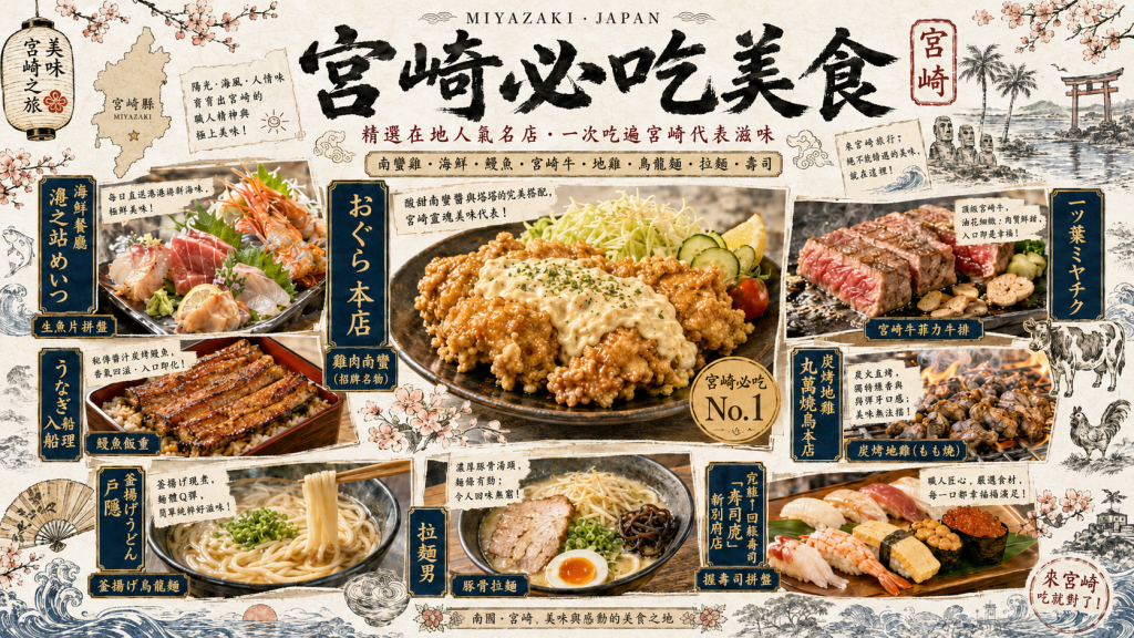宮崎美食精選｜南蠻雞、日南海鮮、宮崎牛、鰻魚飯與在地必吃餐廳