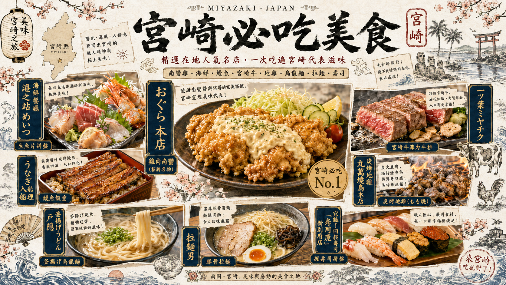 宮崎美食精選｜南蠻雞、日南海鮮、宮崎牛、鰻魚飯與在地必吃餐廳