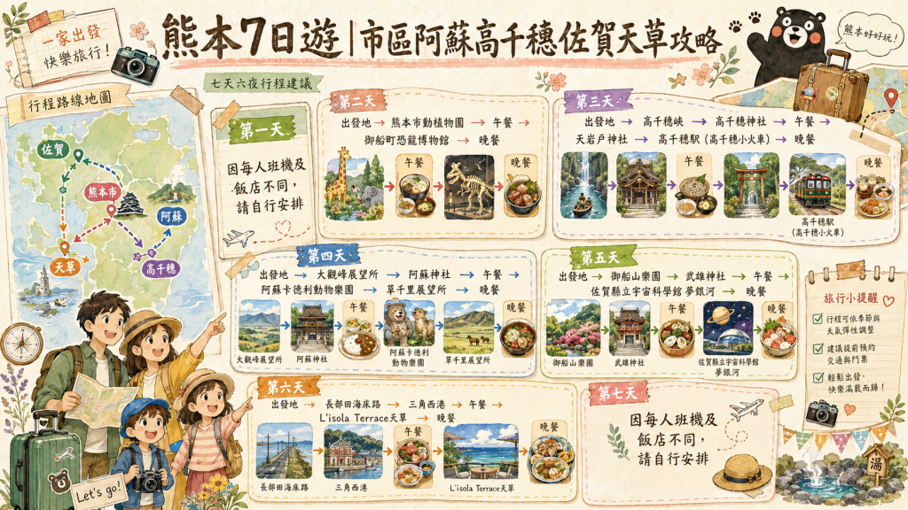 熊本7日遊｜市區阿蘇高千穗佐賀天草攻略
