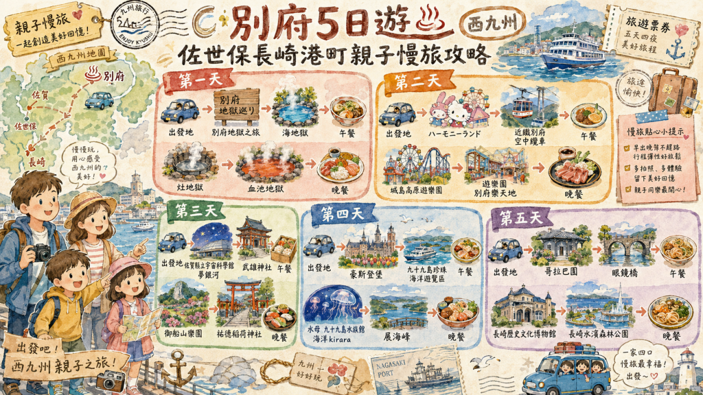 別府5日遊｜西九州佐世保長崎港町親子慢旅攻略